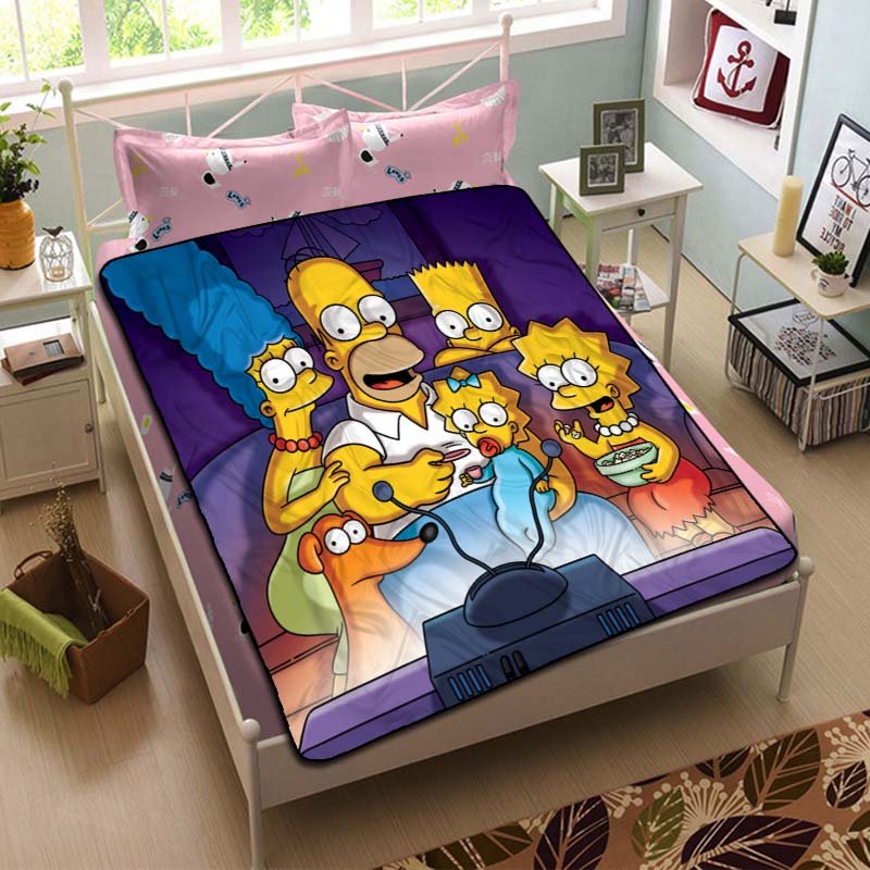 The Simpsons Throw Blanket Bed Fleece
