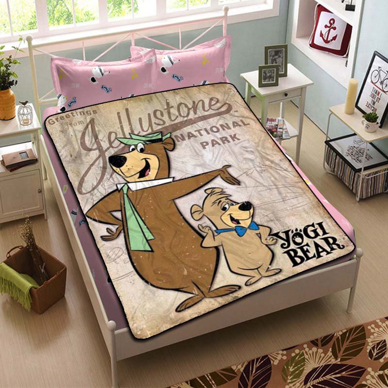 Yogi Bear Jellystone National Park Blanket Fleece Bedroom Decoration