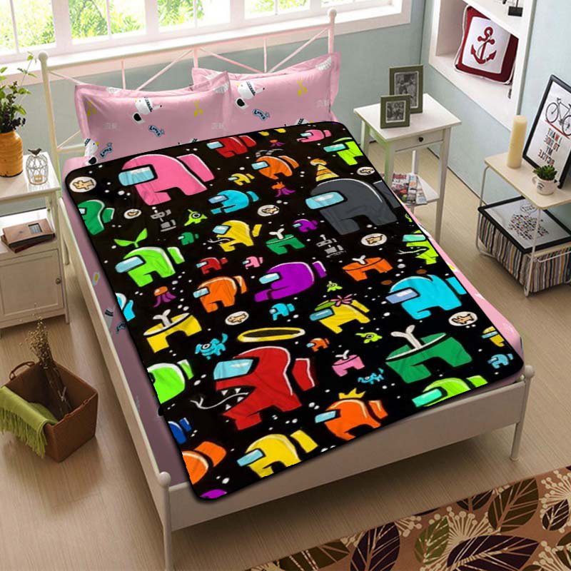 Among Us Game Blanket Fleece Bedroom Decoration