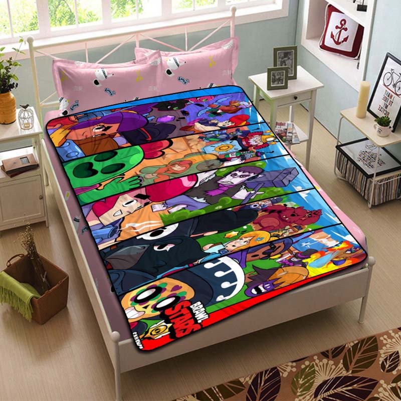 Brawl Stars Characters Blanket Fleece Bedroom Decoration