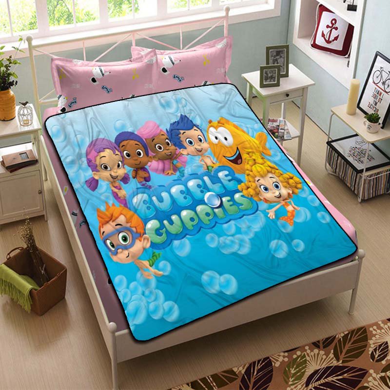 Bubble Guppies Fleece Blanket Bedroom Set