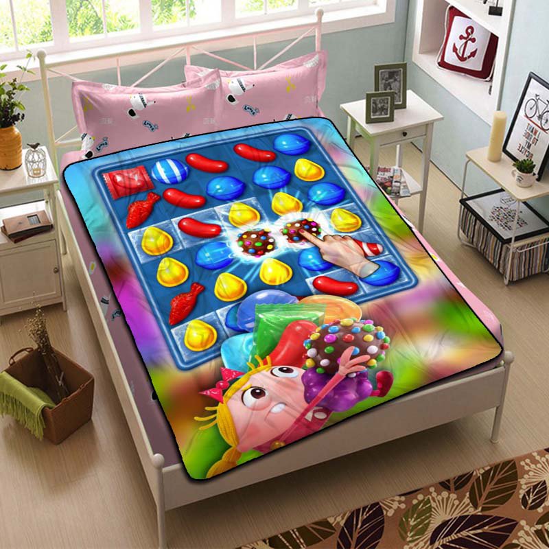 Candy Crush Saga Throw Blanket Bed Fleece