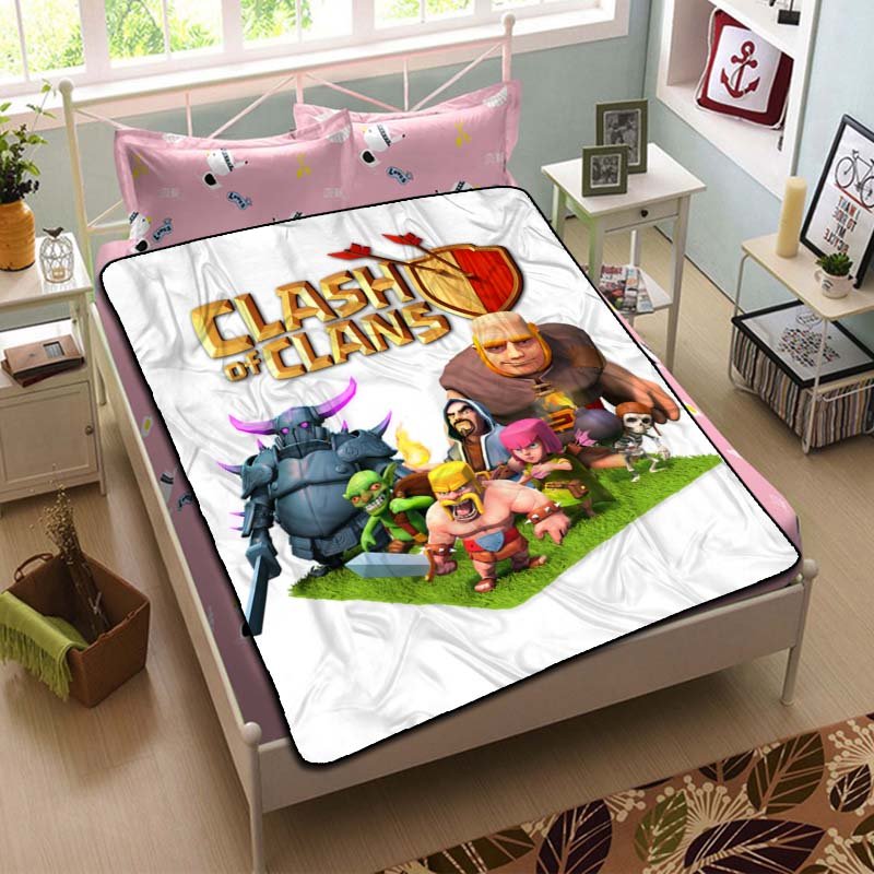 Clash of Clans Blanket Plush Bedroom Throw