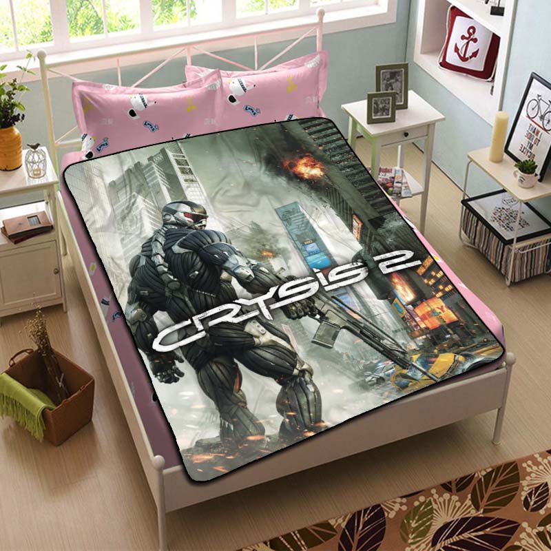 Crysis Game Throw Blanket Bed Fleece