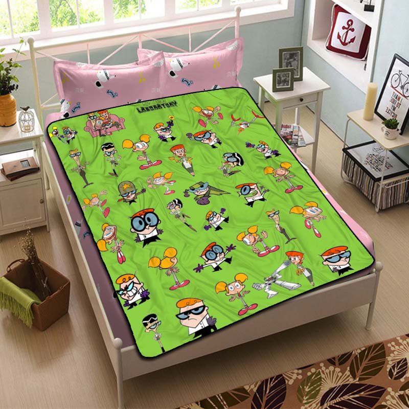 Dexter's Laboratory Cartoon Blanket Fleece Bedroom Decoration