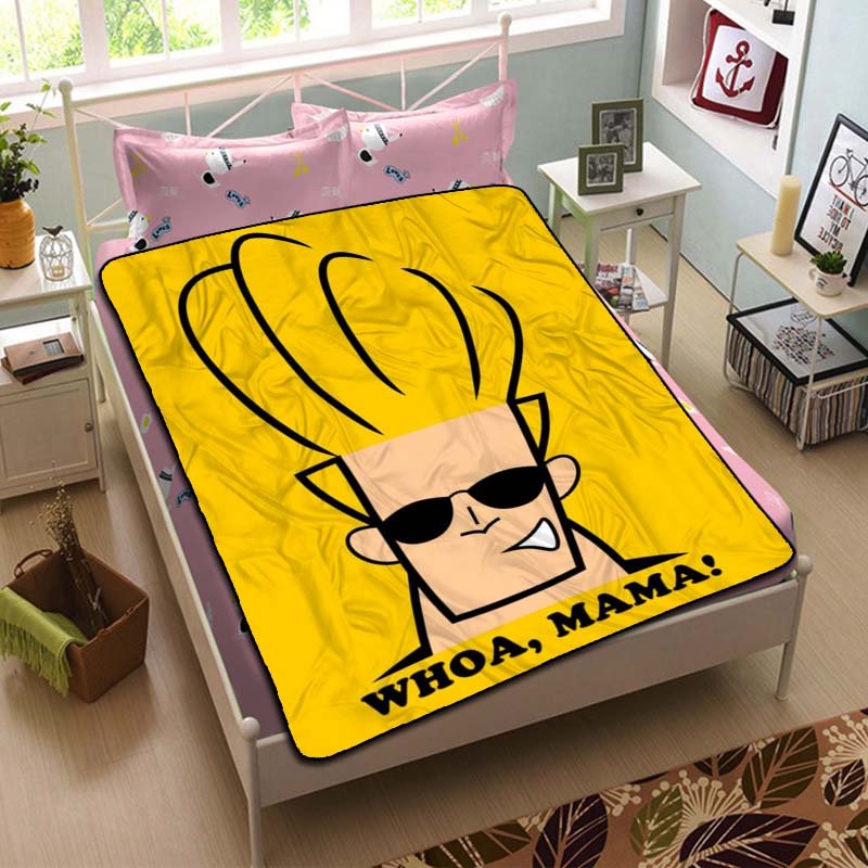 Johnny Bravo Blanket Fleece Bedroom Decoration