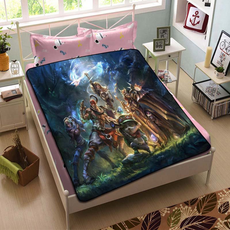 League of Legends Cartoon Throw Blanket Bed Fleece