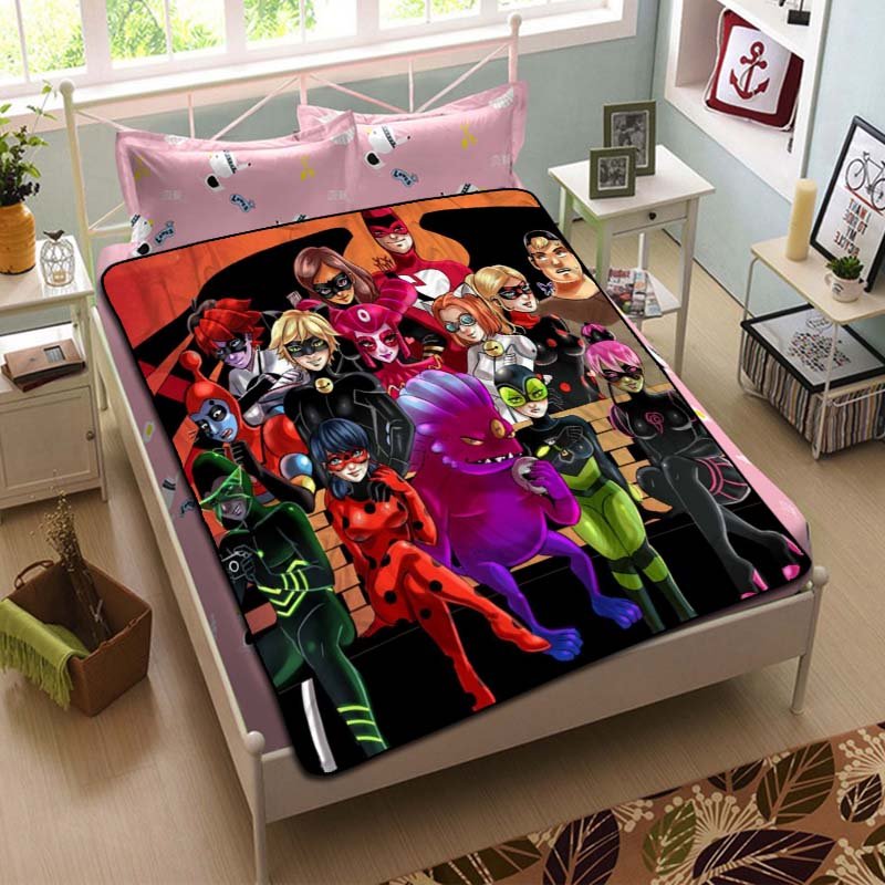 Miraculous Tales Of Ladybug & Cat Noir Cartoon Blanket Plush Bedroom Throw