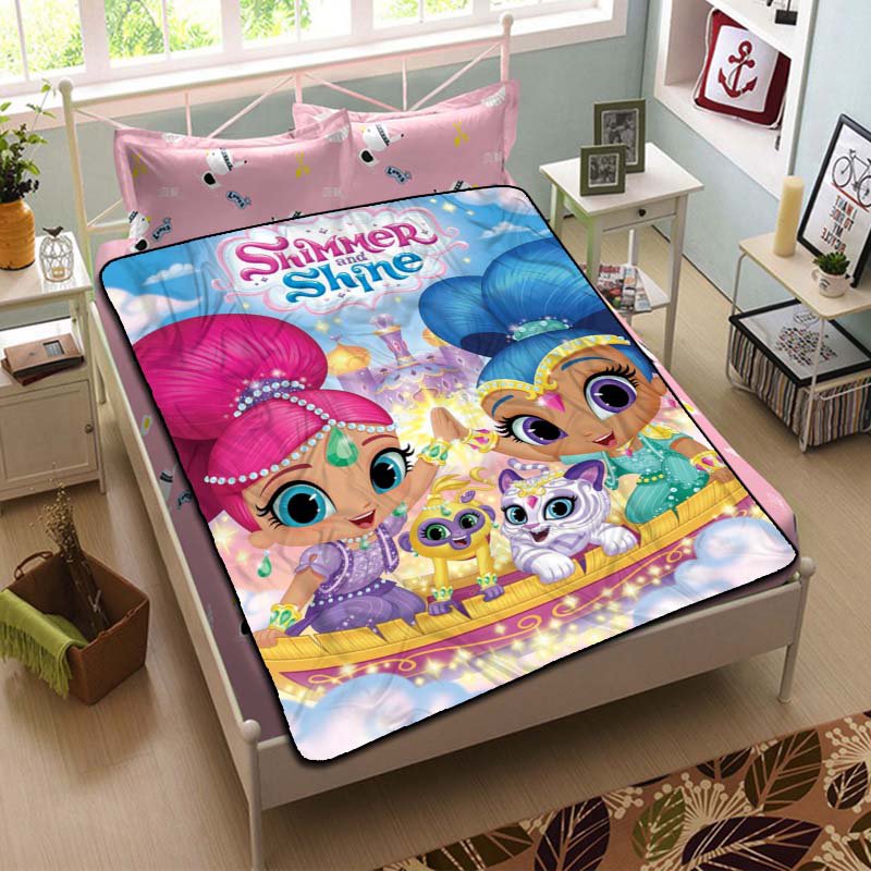 Shimmer and Shine Cartoon Throw Blanket Bed Fleece