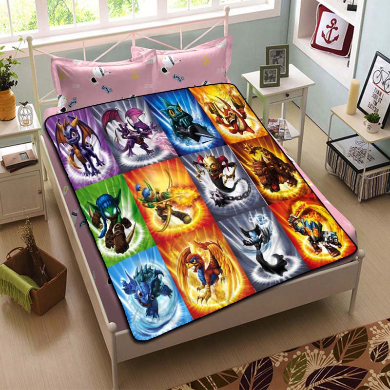 Skylanders Characters Throw Blanket Bed Fleece