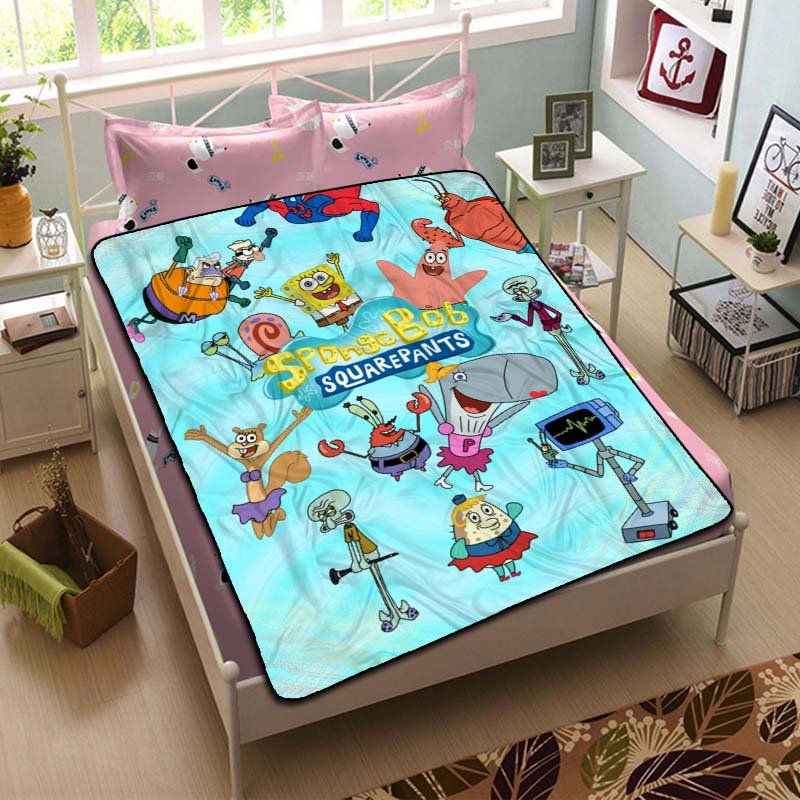 SpongeBob Cartoon Throw Blanket Bed Fleece