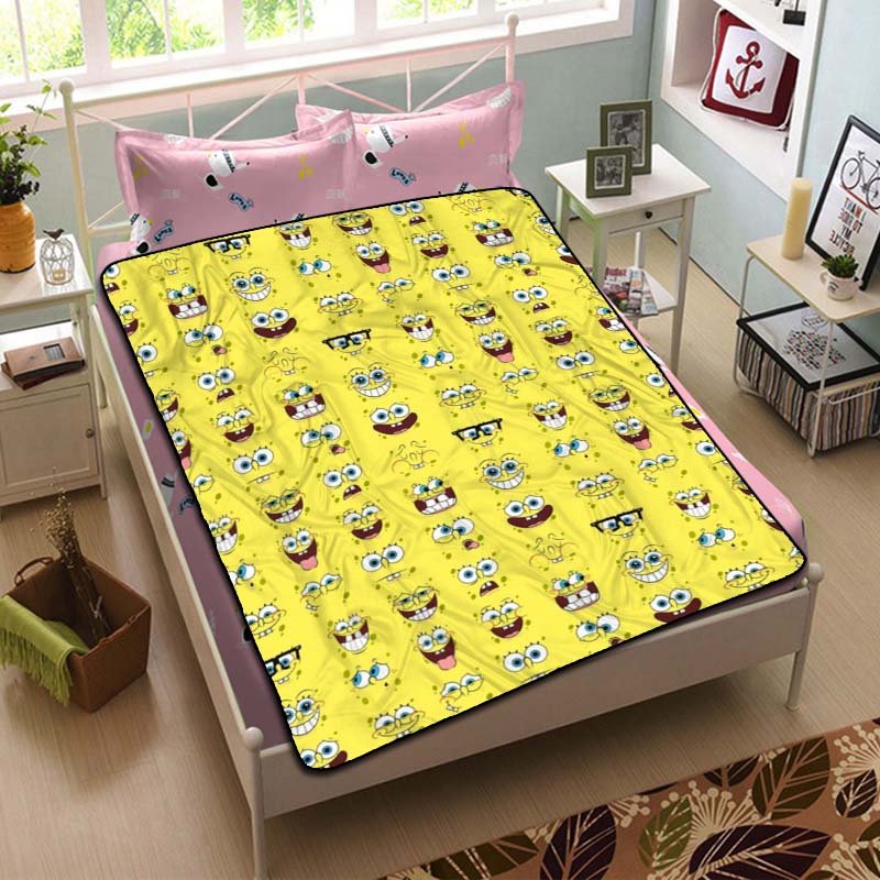 SpongeBob SquarePants Patterns Fleece Blanket Bedroom Set