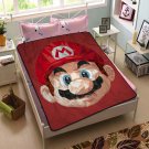 Super Mario Face Blanket Fleece Bedroom Decoration