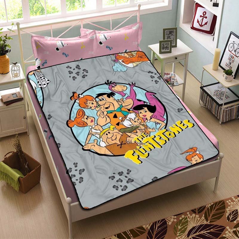 The Flintstones Cartoon Fleece Blanket Bedroom Set