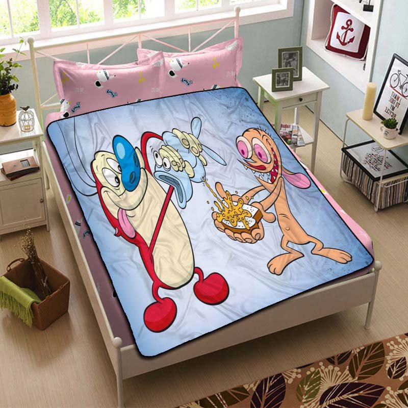 The Ren & Stimpy Show Cartoon Blanket Plush Bedroom Throw