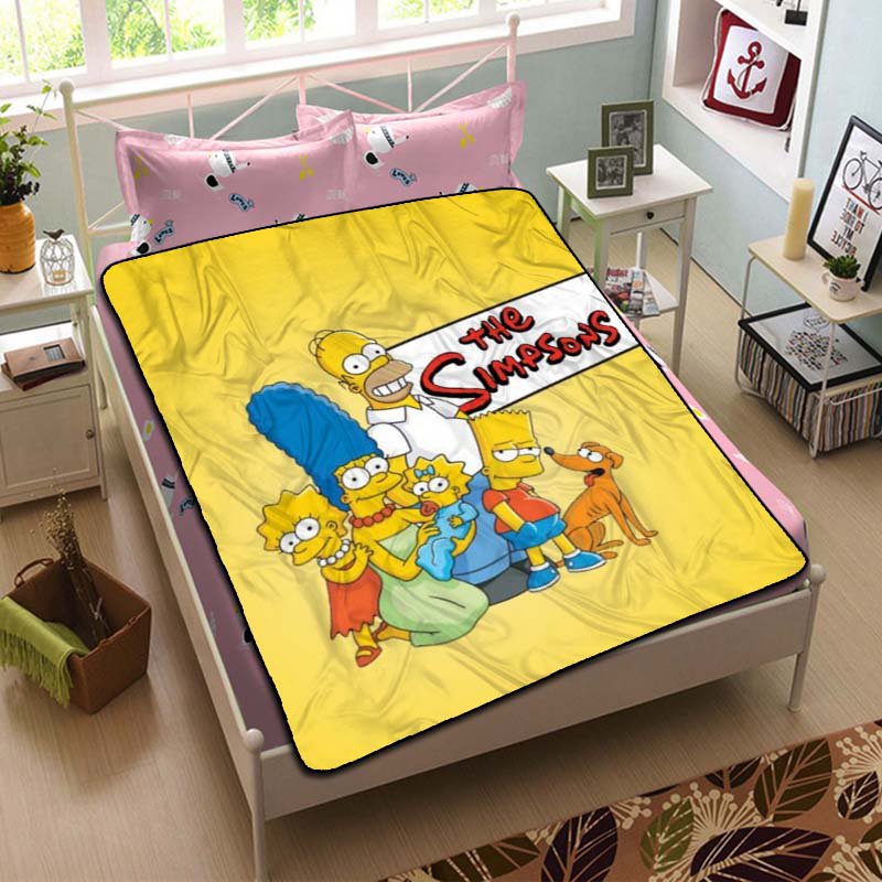 The Simpsons Blanket Plush Bedroom Throw