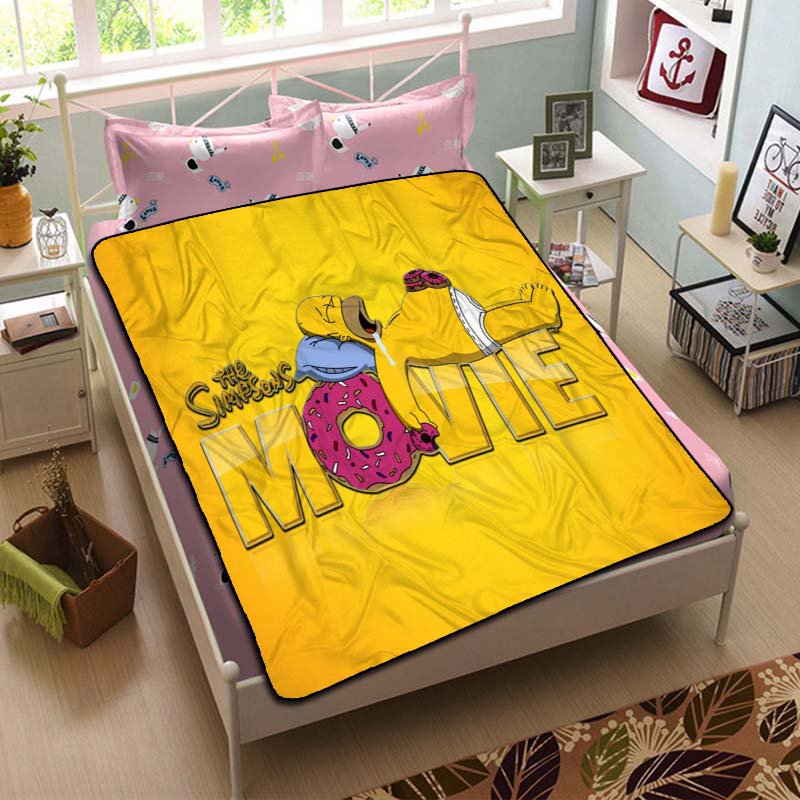 The Simpsons Movie Fleece Blanket Bedroom Set