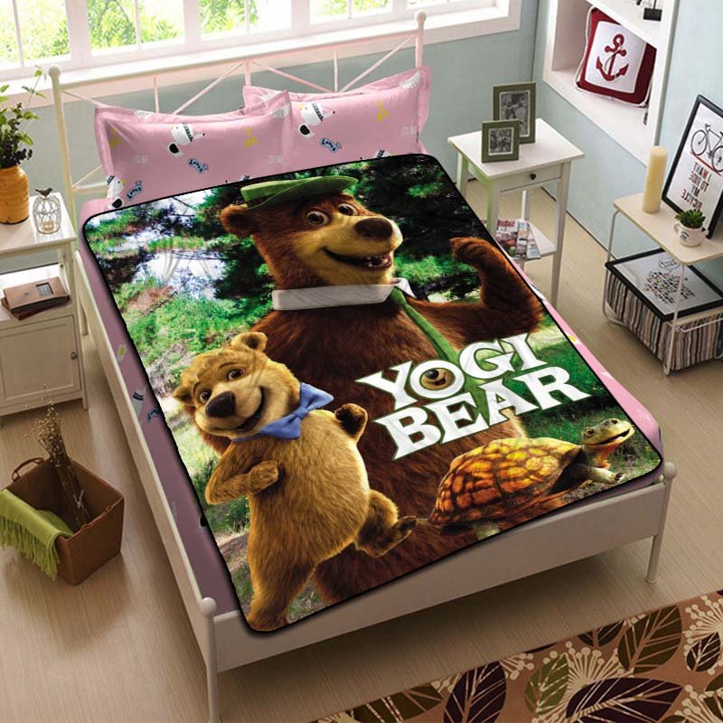 Yogi Bear Blanket Plush Bedroom Throw