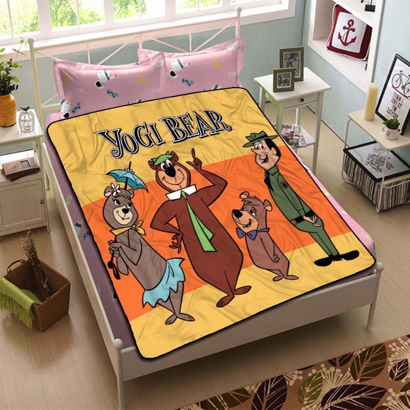 Yogi Bear Fleece Blanket Bedroom Set