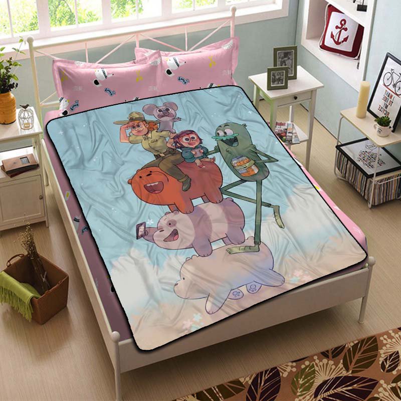 We Bare Bears Blanket Fleece Bedroom Decoration