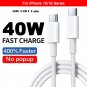 PD 40W USB Cable For Apple iPhone 16 15 14 13 12 11 Pro Max 7 8 Plus XS XR Fast Charging USB C Cable