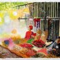Painting original digital download "Semarang Tradisional Market At Dawn" 4 Size