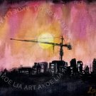 Painting original digital download "Jakarta This Afternoon" In 4 different sizes