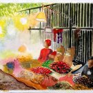 Free Shipping Worldwide "Semarang Tradisional Market At Dawn" Original Size A5