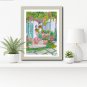 Painting original digital download "Garden Terrace" In 4 different sizes