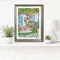 Painting original digital download "Garden Terrace" In 4 different sizes