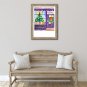 Painting original digital download "Christmas Scene" 4 different sizes