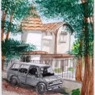Free Shipping "DOSIDO - House from Dutch Colonial era " Original Watercolor Painting Handmade SizeA4