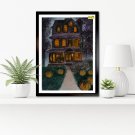 Digital download Painting Original "Halloween House" In 4 different sizes