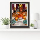 Digital download Painting Original "Halloween Front Door " In 4 different sizes