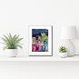 Free Shipping Worldwide "H.I - JAKARTA" A4 Size Original Watercolor Painting