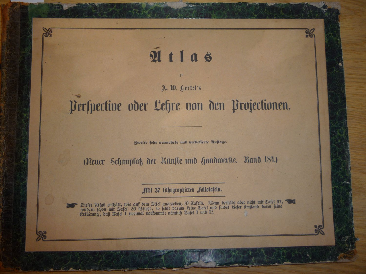 Atlas zu A.W.Hertel's Perspective oder Lehre von den Projectionen
