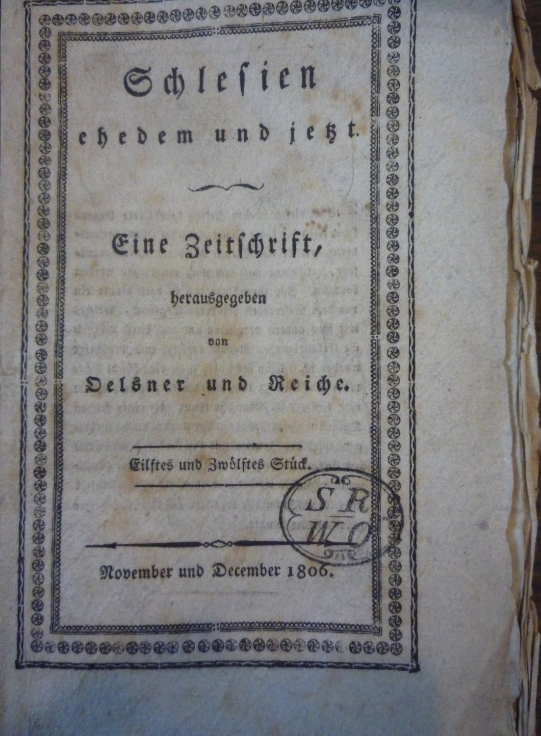 Schlesien ehedem und jetzt