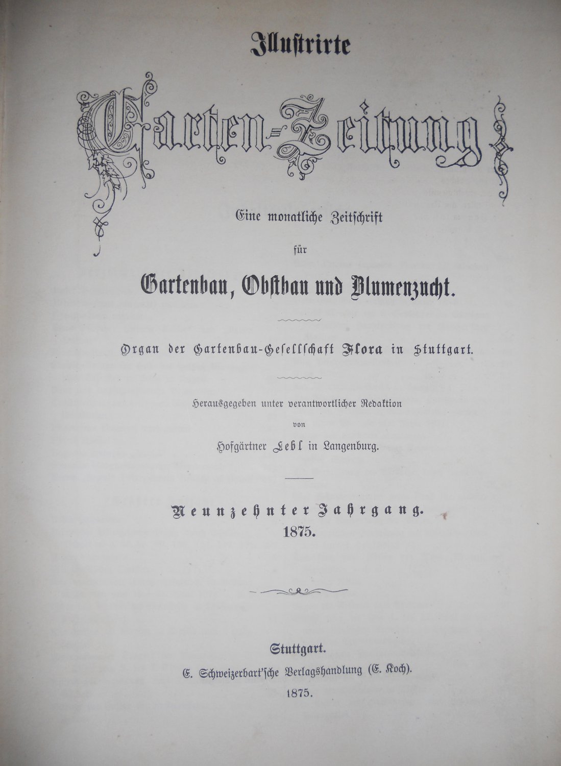 Illustrirte Garten Zeitung