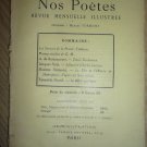 Nos Poetes revue mensuelle illustree