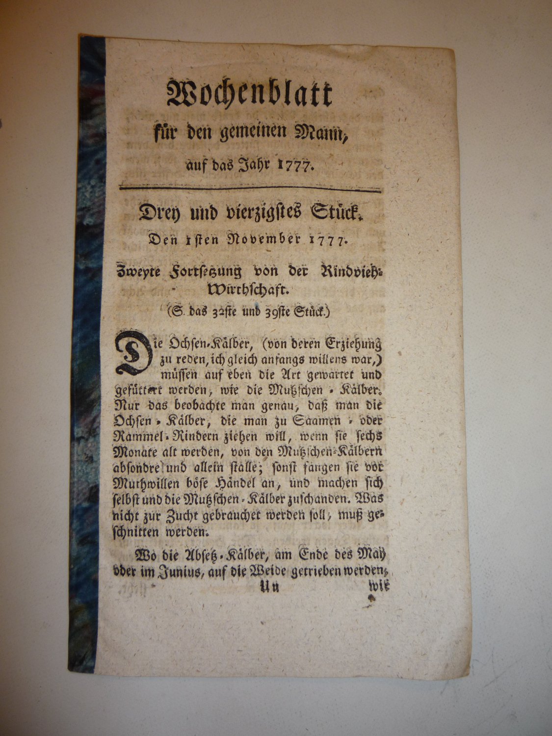 Wochenblatt fur den gemeinen Mann