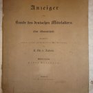 Anzeiger fur Kunde des deutschen Mittelalters
