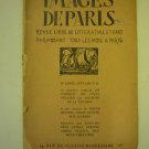 Images de Paris. Revue libre de litterature et d`art