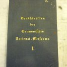 Denkschriften Des Germanischen Nationalmuseum