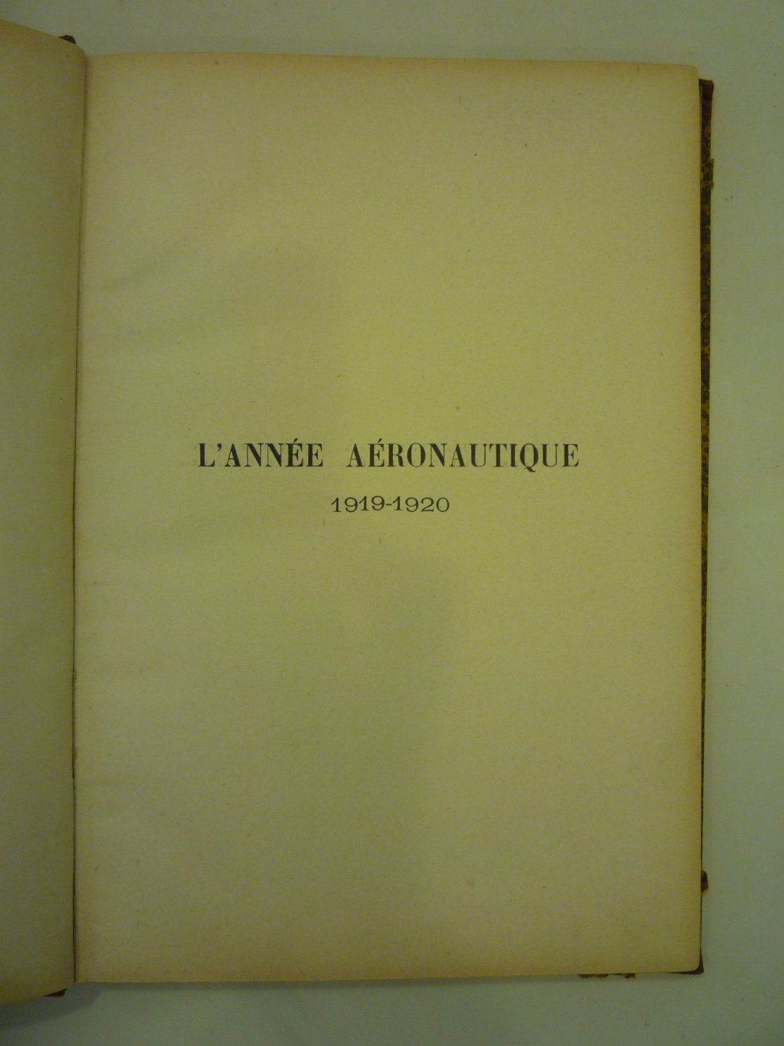 L'annee Aeronautique