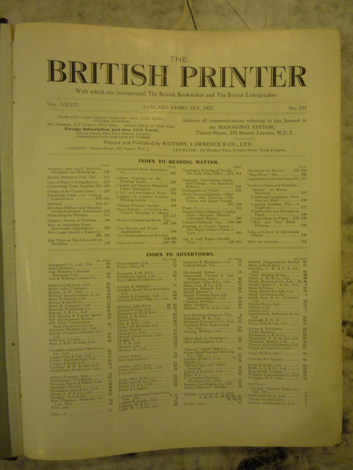 The British printer