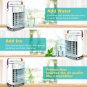 Portable Air Conditioner Mini Fan Cooler Humidifier Evaporative RGB Cooling Fan