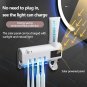 Solar Energy Toothbrush Holder Toothpaste Dispenser Bathroom Cleaner Storage