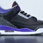 Air Jordan 3 Retro Black Court Purple