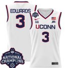 Aaliyah Edwards  #3 UConn Huskies 2025 National Champions Patch White