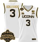 Aaliyah Edwards  #3 UConn Huskies 2025 National Champions Patch White Gold